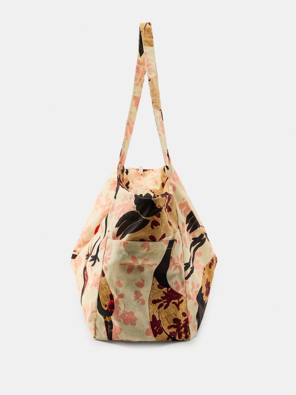 Zara Printed Heron Maxi Bag NWT - Picture 6 of 8